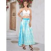 LA LEELA Women's Holiday Long Summer Vacation Skirts Stylish A-line Flared long Maxi Skirt - 4 of 4