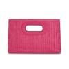 FATMOON Summer New Fashion Straw Weave Top Handle Clutch Handbags for Women, Detachable Chain Crossbody Bag - 2 of 4