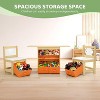 JOYMOR Kids Table & Chairs Set with 6 Drawers, Solid Wood Toddler Activity Desk for Ages 3-8, Natural - 2 of 4