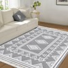 9x12 Large Area Rug, Machine Washable Tassel Rugs for Living Room, Indoor Non-Slip Front Door Mat, Stain Resistant Floor Cover Carpet, Bordered - 3 of 4