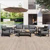 4-Piece Outdoor 5-Seater Iron Cnversation Sofa Set with Coffee Table and Thick Cushions - 2 of 4
