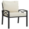 vidaXL Patio Chairs with Sand Cushions 2 pcs 26.8 in.x29.9 in.x31.1 in. Steel - 3 of 4
