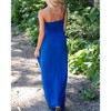 Imily Bela Womens Summer Off The Shoulder Strapless Bandeau Maxi Dress with Pockets - 4 of 4