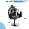 Reclining Hair Salon Chair, 360°Swivel Barber Chair with Heavy Duty Hydraulic Pump Height Adjustable - 2 of 4