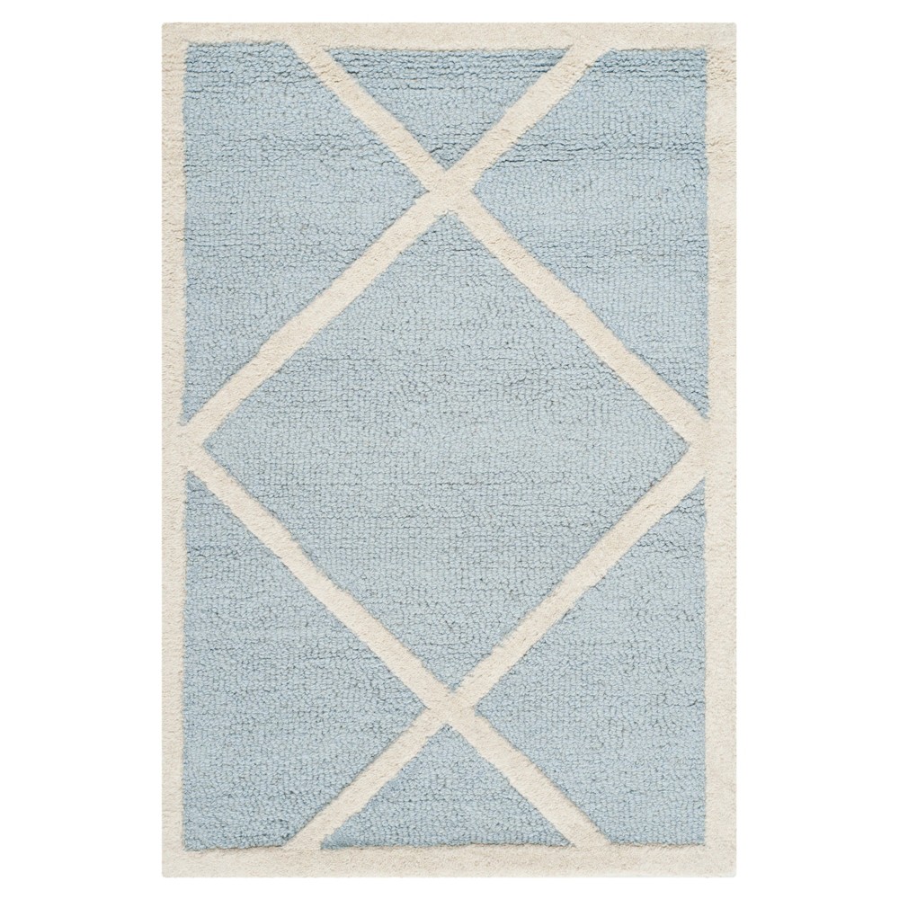 2'x3' Reave Geometric Area Rug Light Blue/Ivory - Safavieh