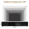 Modern TV Stand with Fluted Glass Door for TVs Up to 100",Media Console with Sliding Door and LED Lighting for Living Room – The Pop Home - 3 of 4