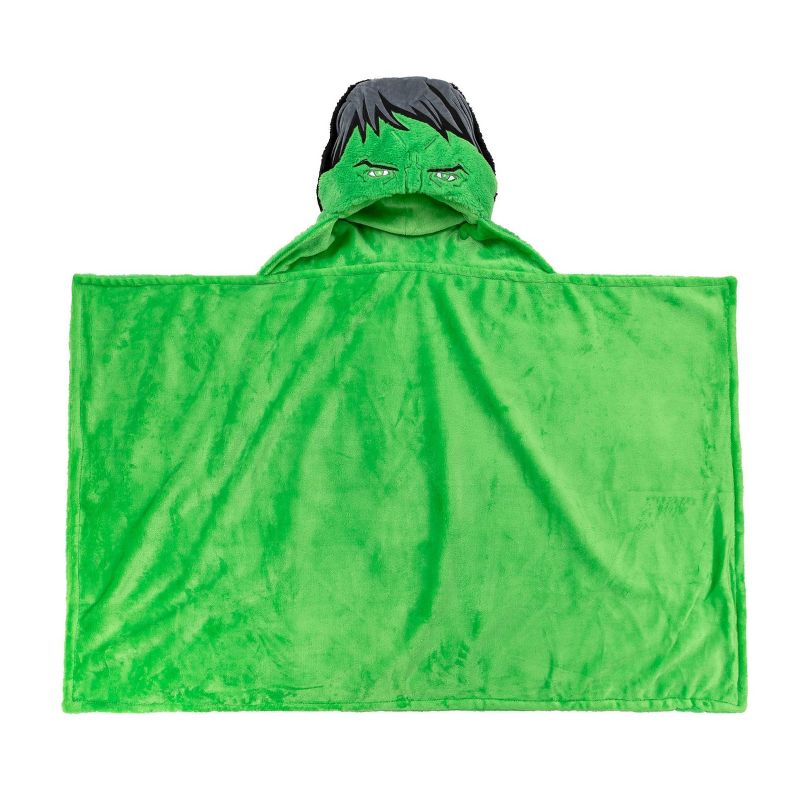 Marvel Hulk Kids&#39; Hooded Blanket Green, 4 of 6