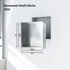 Stainless Steel Shower Niche, 12" X 24" No Tile Needed Recessed Shower Niche Shelf,Modern Wall Storage Niche for Bathroom Storage - 3 of 4