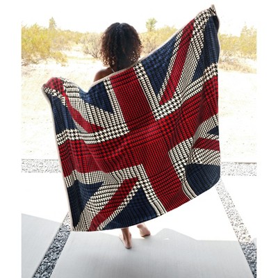 Red and Black Plaid Sherpa Fleece Reversible Throw Blanket