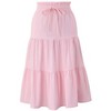 Maxi Skorts Skirt for Girls Button Front Ruffle High Waisted Long Skirts with Belt and Pocket 3-12 Years - 2 of 4