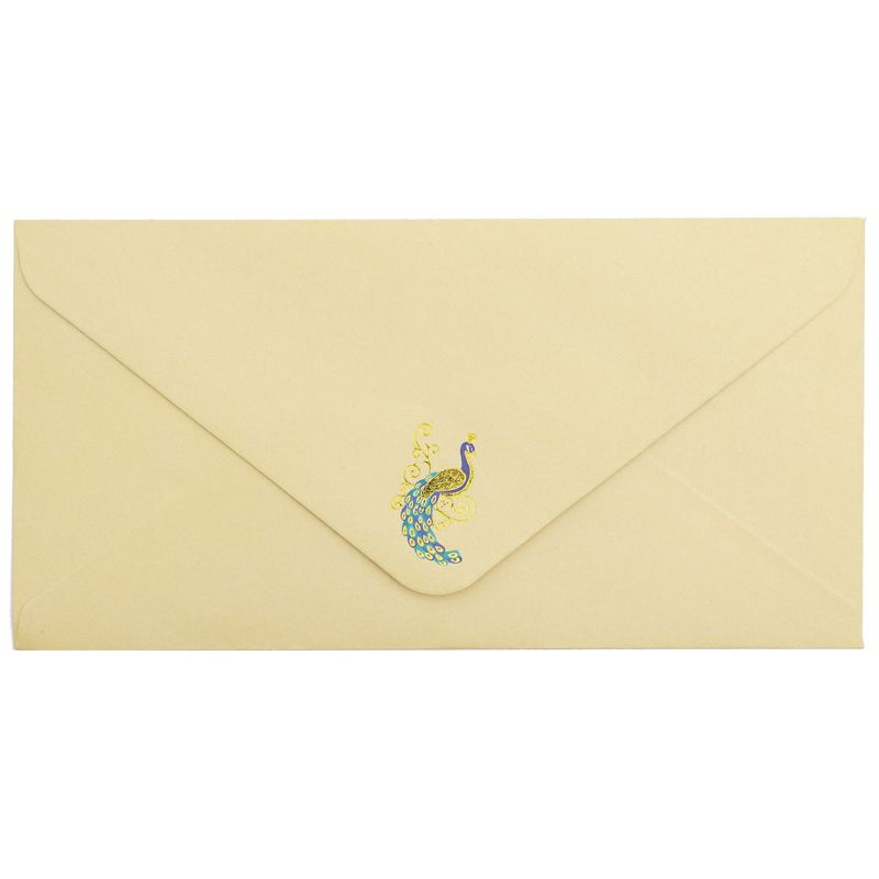 48-Sheet Elegant Peacock Stationery Paper with Envelopes Set, 10.25" x 7.25", 5 of 7