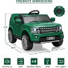 12V Licensed Land Rover Kids Ride On Car, Remote Control, MP3, LED Lights, Dual Motors, Green, Ages 3–8 - 2 of 4