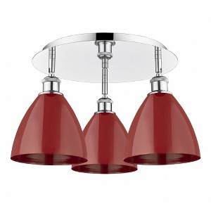Ballston Dome - 3 Light Flush Mount In Industrial Style-10 Inches Tall and 19.25 Inches Wide - 1 of 1