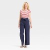 Women's High-Rise Wide Leg Poplin Trousers - A New Day™ - 3 of 3