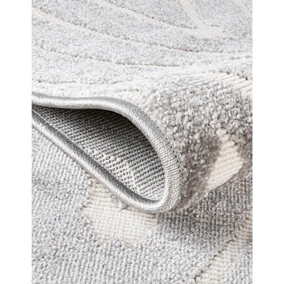 Sabrina Soto Geo-Gray Easy-Care 8' x 10' Outdoor Area Rug