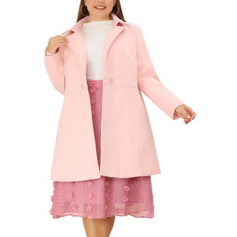 Plus size pink pea sales coat