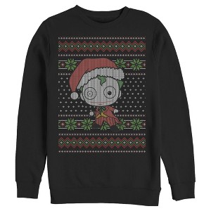 Men's Batman Ugly Christmas Chibi Joker Sweatshirt - 1 of 3