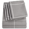 6 Piece Window Pane Printed Sheet Set, Deluxe Ultra Soft 1500 Series, Double Brushed Microfiber by Sweet Home Collection® - image 2 of 4