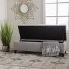 CAVINAS 51"W Button Tufted Storage Ottoman with Hinged Lid,Modern Elegant End of Bed Ottoman for Bedroom&Living Room,Sturdy Wooden Legs,Light Gray - 2 of 4