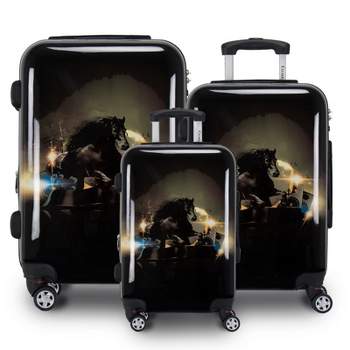 Chariot Horse Lovers 3-Piece Hardside Expandable Spinner Luggage Set - Stallion