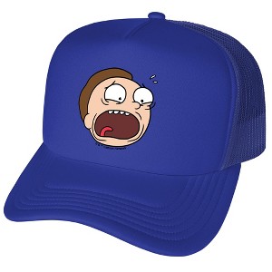 Rick And Morty Morty Headshot Foam Trucker Cap Royal - 1 of 4