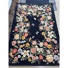 Washable Rug Vintage Floral Rug with Non Slip TPR Backing, Soft Non Shedding Foldable Floor Covering for Living Room Bedroom - 2 of 2