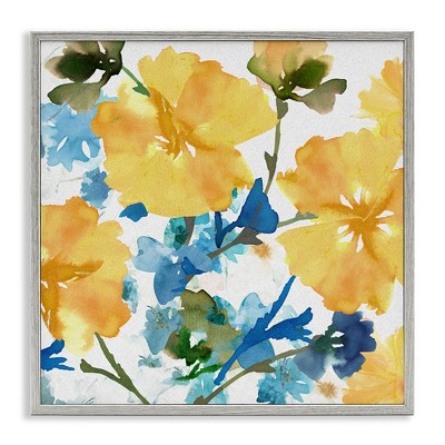 Stupell Industries Yellow & Blue Hibiscus, 24" x 24"