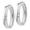 Black Bow Jewelry 7.5mm Polished Oval Hoop Earrings in Sterling Silver, 33mm (1 1/4 in) - 2 of 4