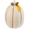 Northlight Plush Pumpkin Fall Harvest Decoration - 10" - Cream and Yellow - 4 of 4