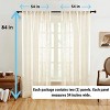 HLC.ME Linda Faux Linen Textured Semi Sheer Privacy Sun Light Filtering Window Rod Pocket Thick Curtains Panels, Set of 2 - 4 of 4