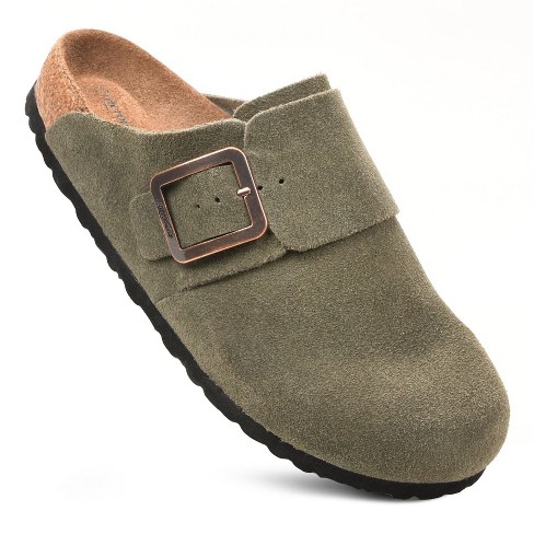 Aerothotic Atlas Genuine Leather Clogs For Women With Arch Support Green 9 Target