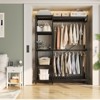 Besiost 41-In Bamboo Garment Rakc with Tower Shelves, Freestanding Closet Organizer with Hanging Rods - 2 of 4