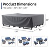 Buenhomino Rectangle Patio Furniture Cover Waterproof Outdoor Dining Table and Chair Cover Anti-UV Outside Sectional Sofa Set Covers - 3 of 4