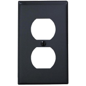 Leviton Black 1 gang Nylon Duplex Wall Plate 1 pk - 1 of 1