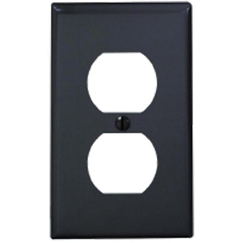 Leviton Black 1 gang Nylon Duplex Wall Plate 1 pk - image 1 of 1