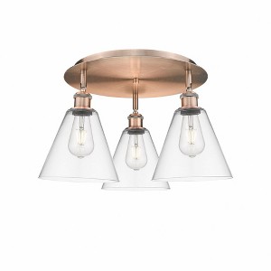 Berkshire - 3 Light Flush Mount In Industrial Style-10.5 Inches Tall and 19.75 Inches Wide - 1 of 1