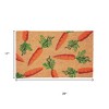 HomeRoots 17" X 29" Natural And Orange Easter Carrots Coir Outdoor  Door Mat - 3 of 4