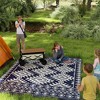 Outsunny Outdoor Patio Rug, Large Camping Carpet with Carrying Bag, Waterproof Plastic Straw, Reversible, Rhombus Border - 3 of 4