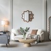 Vynxaria 30"x31" Wooden Wave Frame Wall Mirror - Unique Accent Mirror for Living Room & Bedroom - 3 of 4