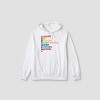 Pride Adult PH by The PHLUID Project 'LGBTQIA+' Hooded Pullover Sweatshirt - White - 3 of 4