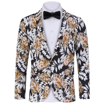 Men's Casual Blazer Sport Coat Slim Fit One Button Suit Lightweight Sport Jacket