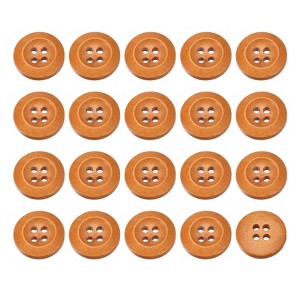 Unique Bargains Wooded Sewing DIY Craft Clothing Sewing Round Buttons 50 Pcs - 1 of 4