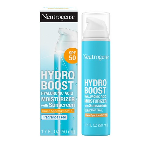 Neutrogena Hydro Boost Hyaluronic Acid Facial Moisturizer to Hydrate & Soothe Dry Skin - Fragrance Free - SPF 50 - 1.7 fl oz - image 1 of 4