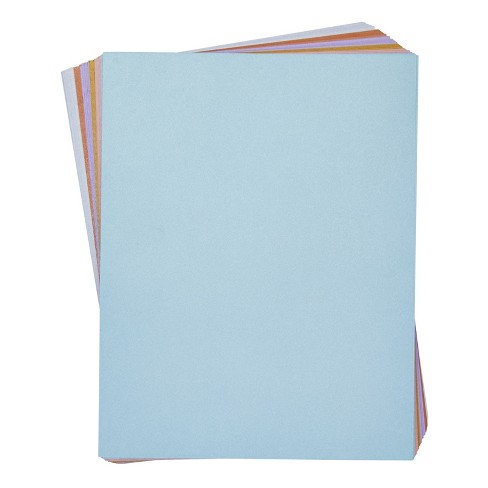 Watercolor Stationery Paper and Envelopes Set, 6 Assorted Colors (8.5 x 11  In, 48 Set)