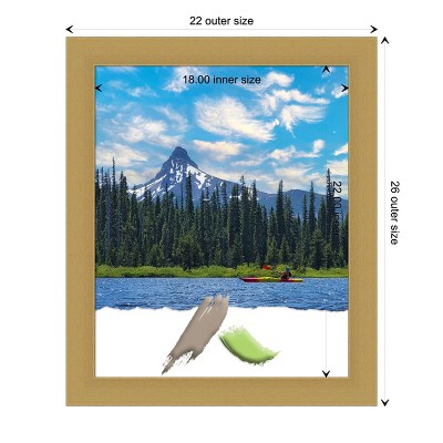 Grace Brushed Gold 18x22 Polystyrene Wall Picture Frame