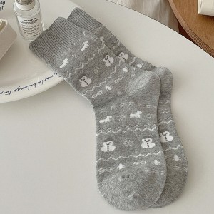 Anna-Kaci Women's Cotton Blend Socks 3-Pair Pack with Cute Animal Print Comfortable and Soft - 1 of 3