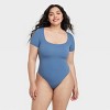 Women's Luxe Stretch Square Neck Thong Bodysuit - Auden™ - 4 of 4