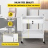 VEVOR Lab Cart, 2 Tiers Stainless Steel Utility Cart, Medical Cart with 2 Drawers, Rolling Lab Cart White Paint, Serving Cart with Swivel Casters - 4 of 4