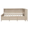 Twin/Full Size Daybed with Storage Shelves and 3 Drawers, Antique White Milk-ModernLuxe - 4 of 4