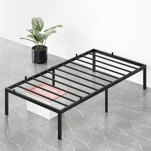 Metal Bed Frame, Heavy Duty Platform Bed No Box Spring Needed with 6 Non-Slip Slats & Under Bed Storage - 1 of 4